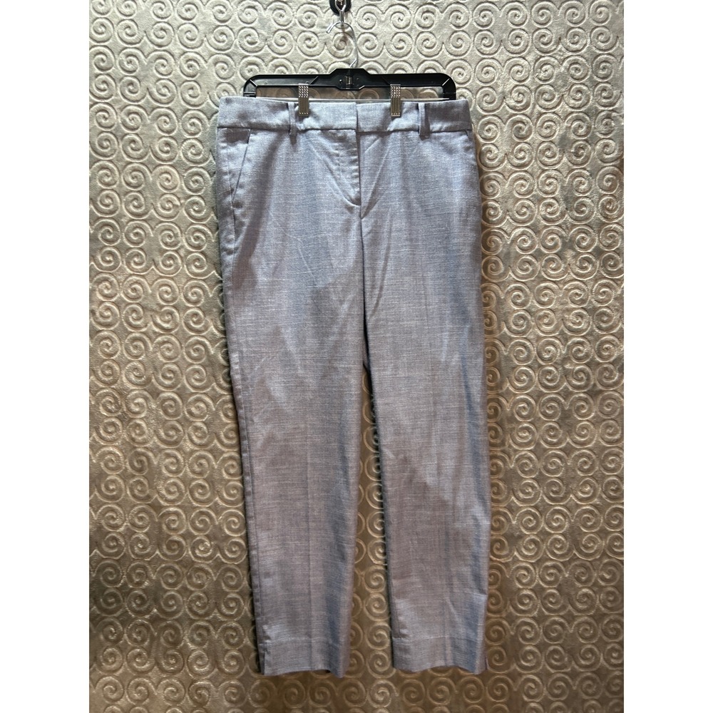 Talbots Hampshire Ankle Pants Womens Size 10 Light Blue Textured Straight Leg‎